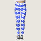Leggings Royal blue diamond pattern (Devant)