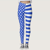 Leggings Royal Blue Pois and Stripes par STaylor (Devant)