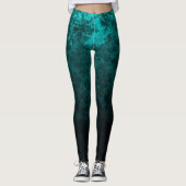 Leggings Royal Damask Design Turquoise (Devant)