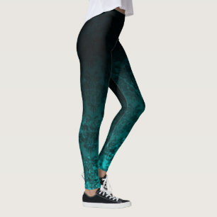 Leggings Royal Damask Turquoise