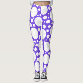 Leggings Royal Purple Polka Dot (Devant)