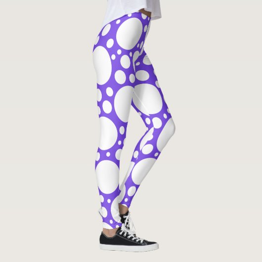 Leggings Royal Purple Polka Dot (Droite)
