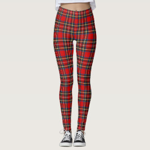 Leggings Royal Stewart Tartan Plaid Scottish Motif