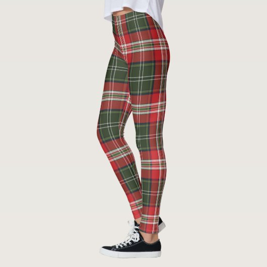 Leggings  Royal Stewart Tartan vert et rouge (Gauche)