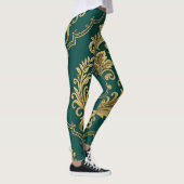 Leggings Royal Victorian Seamless Pattern – Golden Ornament (Droite)