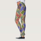 LEGGINGS - Roze-Blauw-Geel-Groen Mandala Design (Links)