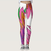 Leggings roze bloemen (Voorkant)