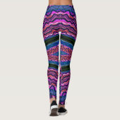 Leggings ~ roze groen blauw ~ Origineel (Achterkant)