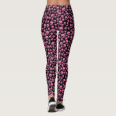 Leggings roze zwarte Willekeurige Skulls Pattern (Achterkant)