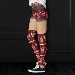Leggings RPG Lights rouge   Retro Doux moche Moyenne peau