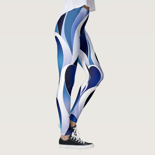 Leggings Ruban bleu et blanc (Droite)