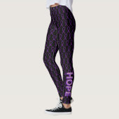 Leggings Ruban de sensibilisation à la violette Mots person (Gauche)