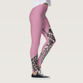 Leggings Ruban de sensibilisation au cancer du sein rebelle (Droite)