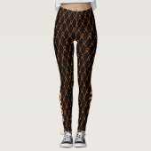 Leggings Ruban de sensibilisation orange Mots personnalisés (Devant)