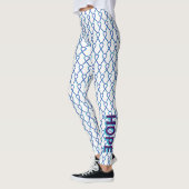 Leggings Ruban de sensibilisation turquoise et violette Leg (Gauche)