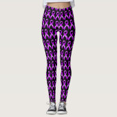 Leggings Ruban de violette de lymphome de Hodgkins (Devant)