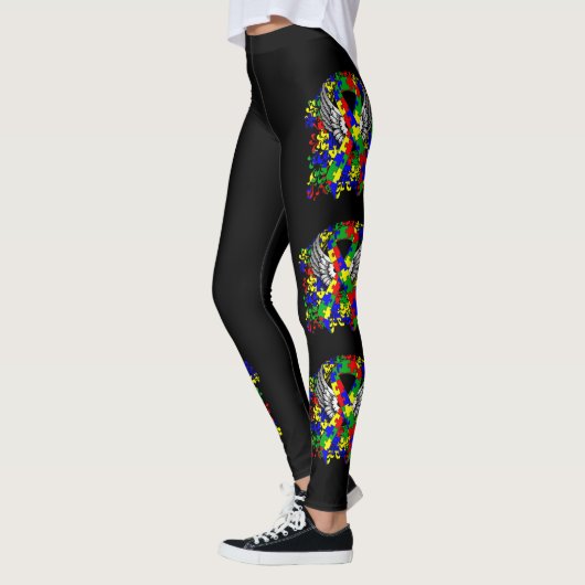 Leggings Ruban Puzzle avec ailes (Gauche)