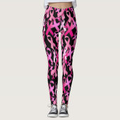 Leggings Ruban rose Jeu cancer du sein Survivant Noir (Devant)