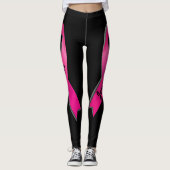 Leggings Ruban rose Personnaliser 2 Cancer du sein Survivan (Devant)