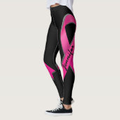 Leggings Ruban rose Personnaliser 2 Cancer du sein Survivan (Gauche)
