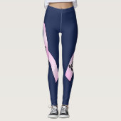 Leggings Ruban rose Personnaliser 2 Cancer du sein Survivan (Devant)
