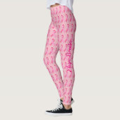 Leggings Ruban rose pour la conscience de cancer du sein (Gauche)