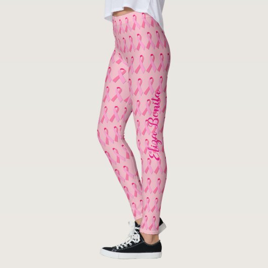 Leggings Ruban rose pour la conscience de cancer du sein (Gauche)