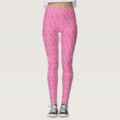 Leggings Ruban rose pour la conscience de cancer du sein (Devant)