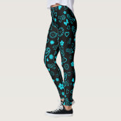 Leggings Ruban Turquoise Multi Print,,, POTS (Gauche)