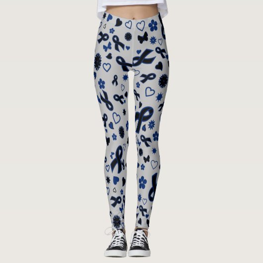 Leggings Rubans bleus Multi...Barre Guillain (Devant)