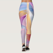 Leggings Rubans colorés abstraits ondoyants (Dos)