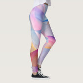 Leggings Rubans colorés abstraits ondoyants (Droite)