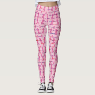 Leggings Rubans de cancer rose pour la sensibilisation au c