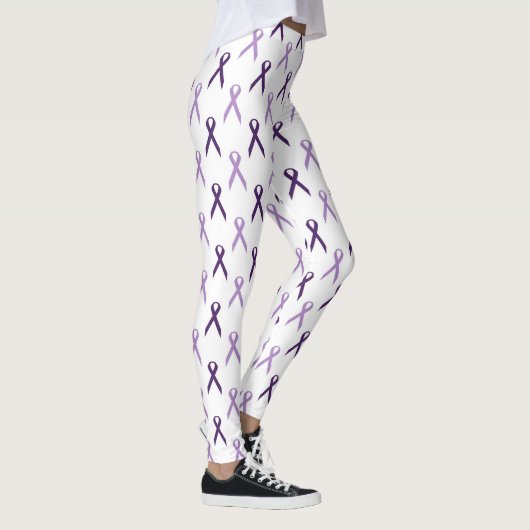 Leggings Rubans de sensibilisation au pourpre Motif Alzheim (Droite)