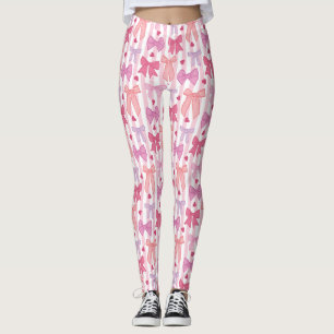 Leggings Rubans et rayures pastel féminins