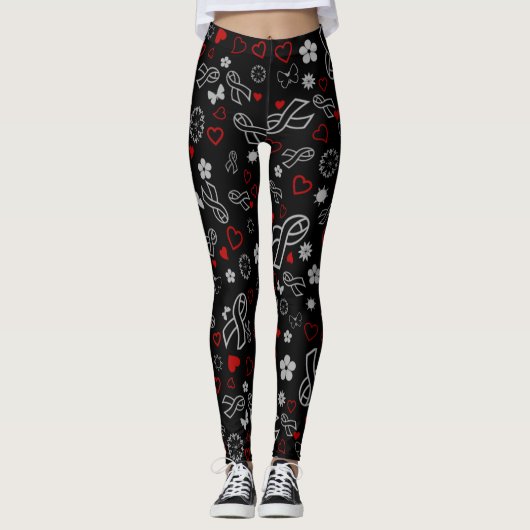 Leggings Rubans gris Multi..Diabète (Devant)
