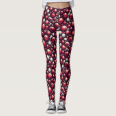 Leggings Rubies rouges Argent & Gemmes Diamants (Devant)