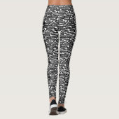 Leggings Rues de New York avec motif noir et blanc (Dos)