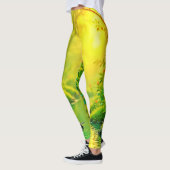 Leggings Ruisseau de forêt dorée Art paisible (Gauche)
