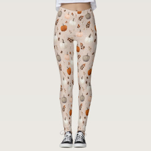 Leggings Russe Citrouilles d'automne et feuilles d'automne
