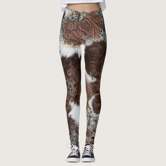 Leggings Russe Occidentale Cowhide Cowgirl (Devant)