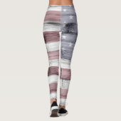Leggings Russe Rouge Blanc Bleu Bois américain drapeau Amér (Dos)