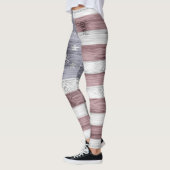 Leggings Russe Rouge Blanc Bleu Bois américain drapeau Amér (Gauche)