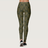 Leggings Rustic Botanical Face Line Pattern (2) (Dos)