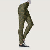 Leggings Rustic Botanical Face Line Pattern (2) (Droite)