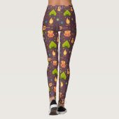 Leggings Rustic Camping Tentes Motifs et Guitares (Dos)