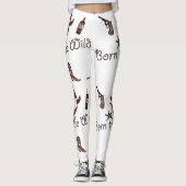 Leggings Rustic Est Né Pour Être Un Cowboy Sauvage (Devant)