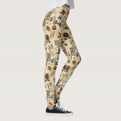 Leggings Rustique Automne Ephemera Collage | Terre chaude (Droite)
