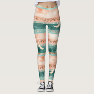 Leggings Rustique Céleste Rayure Lune Soleil Terreuse (8)