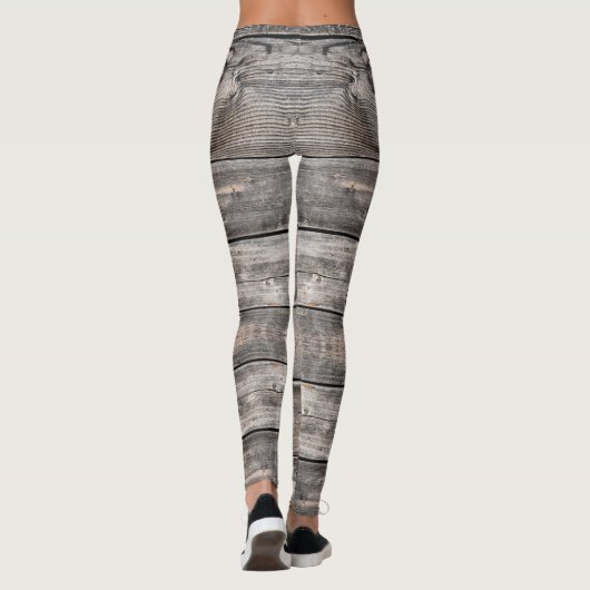 Leggings rustique chic SIMPLY BLESSED script sur bois d'éco (Dos)